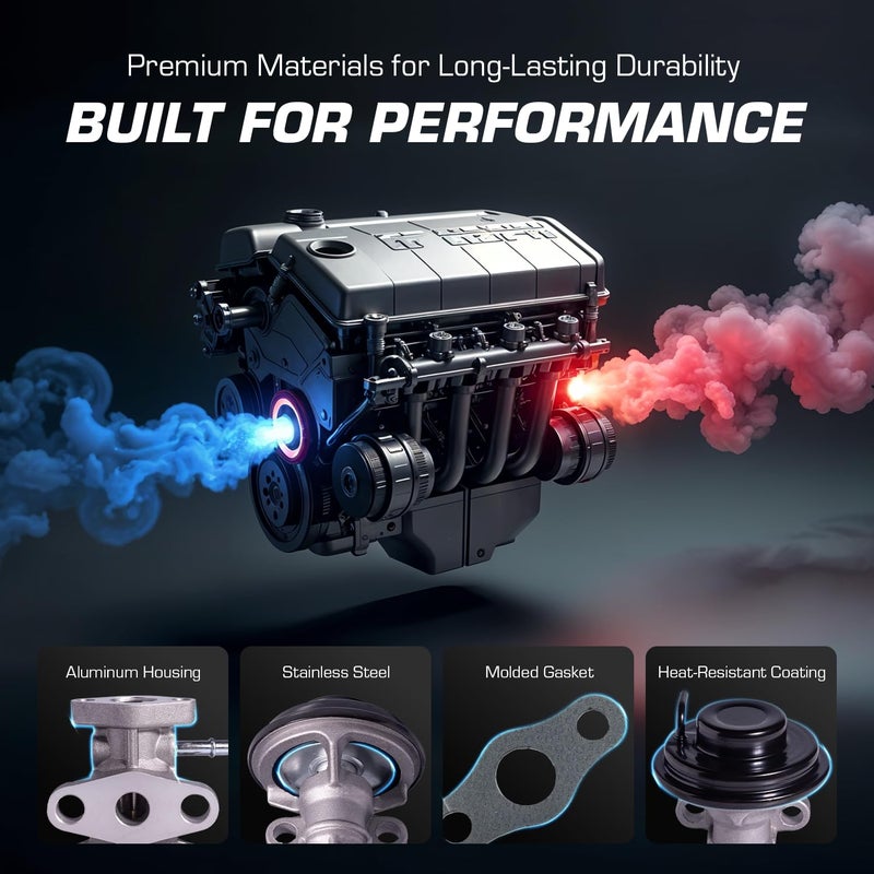 Auto Parts Prodigy صمام إعادة تدوير غاز العادم EGR مع حشوة يناسب تويوتا كامري 1997-2001 سولارا 99-01 RAV4 98-00 محرك 4 أسطوانات ونماذج نقل أوتوماتيكي فقط يستبدل 25620-74330 - Image 3